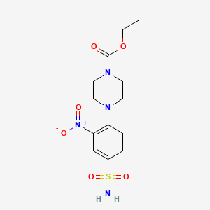 Ethyl 4-(2-nitro-4-sulfamoylphenyl)piperazine-1-carboxylate