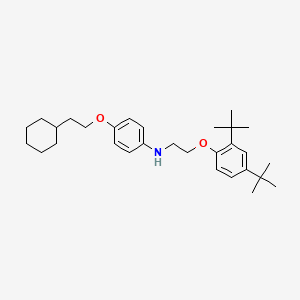 molecular formula C30H45NO2 B1385699 N-[4-(2-Cyclohexylethoxy)phenyl]-N-{2-[2,4-DI(tert-butyl)phenoxy]ethyl}amine CAS No. 1040679-67-1