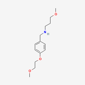 molecular formula C14H23NO3 B1385705 3-Methoxy-N-[4-(2-methoxyethoxy)benzyl]-1-propanamine CAS No. 1040681-00-2