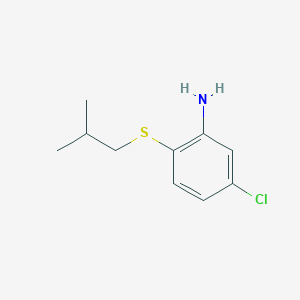 molecular formula C10H14ClNS B1385712 5-Chloro-2-isobutylsulfanylphenylamine CAS No. 1019388-42-1