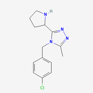 4-[(4-Chlorophenyl)methyl]-3-methyl-5-pyrrolidin-2-yl-1,2,4-triazole