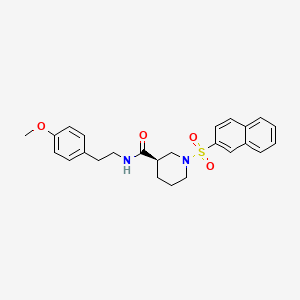 (3R)-N-[2-(4-methoxyphenyl)ethyl]-1-naphthalen-2-ylsulfonylpiperidine-3-carboxamide