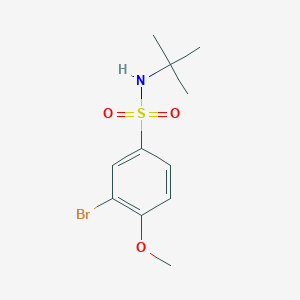 molecular formula C11H16BrNO3S B1385715 3-bromo-N-(tert-butyl)-4-methoxybenzenesulfonamide CAS No. 358665-60-8