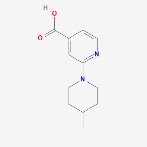 molecular formula C12H16N2O2 B1385717 2-(4-Methyl-1-piperidinyl)isonicotinic acid CAS No. 1019387-13-3