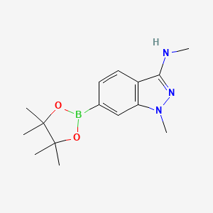 molecular formula C15H22BN3O2 B13857173 N,1-dimethyl-6-(4,4,5,5-tetramethyl-1,3,2-dioxaborolan-2-yl)-1H-indazol-3-amine CAS No. 1187968-55-3