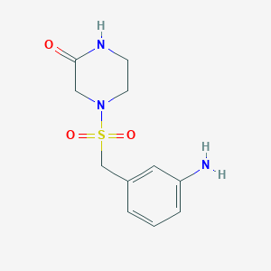 4-[[(3-aminophenyl)methyl]sulfonyl]-2-Piperazinone