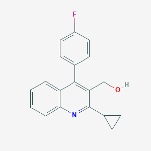 molecular formula C19H16FNO B138573 (2-环丙基-4-(4-氟苯基)喹啉-3-基)甲醇 CAS No. 121660-11-5