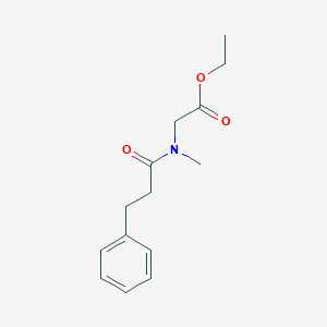 Sarcosine, N-(3-phenylpropionyl)-, ethyl ester