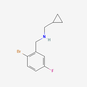molecular formula C11H13BrFN B1385742 (2-Bromo-5-fluorobenzyl)-cyclopropylmethylamine CAS No. 1021038-50-5