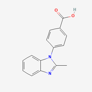 molecular formula C15H12N2O2 B1385743 4-(2-methyl-1H-benzo[d]imidazol-1-yl)benzoic acid CAS No. 1021144-32-0