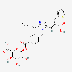 (3R,6S)-6-[4-[[2-butyl-5-[(E)-2-carboxy-3-thiophen-2-ylprop-1-enyl]imidazol-1-yl]methyl]benzoyl]oxy-3,4,5-trihydroxyoxane-2-carboxylic acid