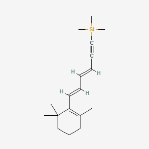 molecular formula C18H28Si B13857463 1,3,3-Trimethyl-2-[(1,3-hexadien-5-ynyl)-trimethylsilyl]-cyclohexane 