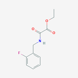 Acetic acid, 2-[[(2-fluorophenyl)methyl]amino]-2-oxo-, ethyl ester