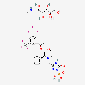 molecular formula C30H40F6N5O11P B13857569 (1'S,2R,3R)-Defluoro Fosaprepitant Dimeglumine 