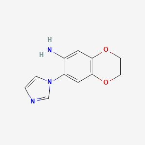 molecular formula C11H11N3O2 B1385757 7-(1H-Imidazol-1-YL)-2,3-dihydro-1,4-benzodioxin-6-amine CAS No. 1019558-21-4