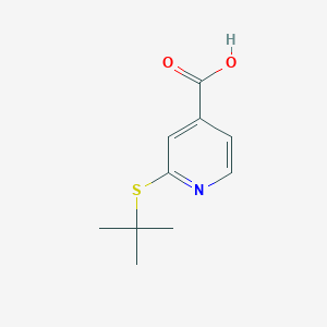 molecular formula C10H13NO2S B1385760 2-(Tert-butylsulfanyl)pyridine-4-carboxylic acid CAS No. 1019539-10-6