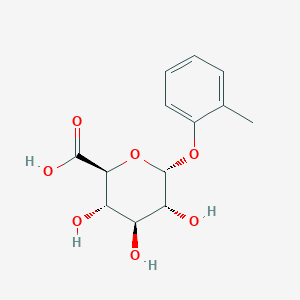 molecular formula C13H16O7 B13857625 (2S,3S,4S,5R,6R)-3,4,5-trihydroxy-6-(2-methylphenoxy)oxane-2-carboxylic acid 