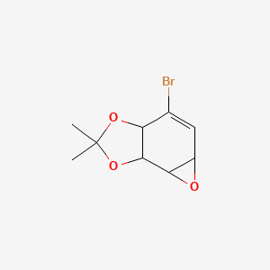 4-Bromo-2,2-dimethyl-3a,5a,6a,6b-tetrahydrooxireno[2,3-g][1,3]benzodioxole