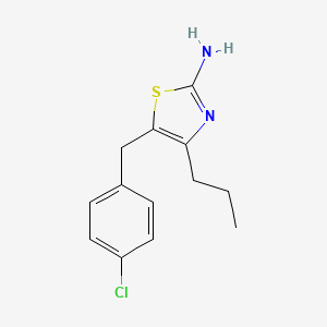 5-[(4-Chlorophenyl)methyl]-4-propyl-1,3-thiazol-2-amine