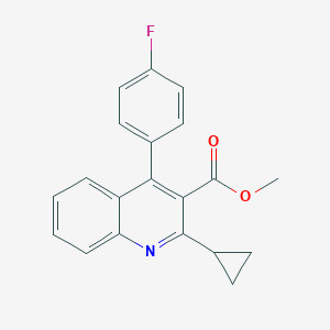 molecular formula C20H16FNO2 B138577 Methyl 2-cyclopropyl-4-(4-fluorophenyl)quinoline-3-carboxylate CAS No. 121659-86-7