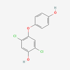 molecular formula C12H8Cl2O3 B13857723 2,5-Dichloro-4-(4-hydroxyphenoxy)phenol 