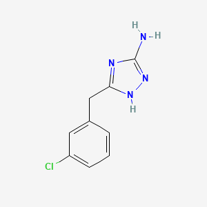 molecular formula C9H9ClN4 B13857829 5-[(3-chlorophenyl)methyl]-1H-1,2,4-triazol-3-amine 