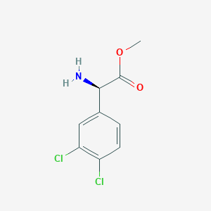 molecular formula C9H9Cl2NO2 B1385789 (R)-methyl 2-amino-2-(3,4-dichlorophenyl)acetate CAS No. 1217843-02-1