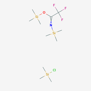 molecular formula C11H27ClF3NOSi3 B13857939 chloro(trimethyl)silane;trimethylsilyl 2,2,2-trifluoro-N-trimethylsilylethanimidate 