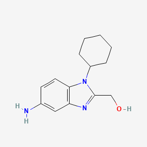 B1385810 (5-Amino-1-cyclohexyl-1H-benzoimidazol-2-yl)-methanol CAS No. 1019111-21-7