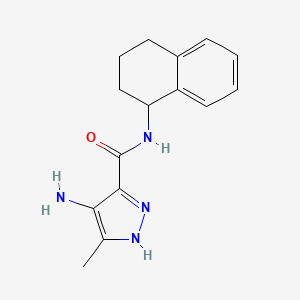 4-amino-5-methyl-N-(1,2,3,4-tetrahydronaphthalen-1-yl)-1H-pyrazole-3-carboxamide