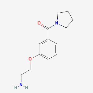 molecular formula C13H18N2O2 B1385819 [3-(2-Aminoethoxy)-phenyl]-pyrrolidin-1-yl-methanone CAS No. 1017668-00-6