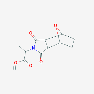 molecular formula C11H13NO5 B138582 2-(1,3-Dioxohexahydro-1H-4,7-epoxyisoindol-2(3H)-yl)propanoic acid CAS No. 154902-09-7