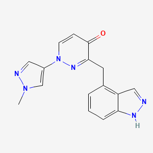 3-(1H-indazol-4-ylmethyl)-1-(1-methylpyrazol-4-yl)pyridazin-4-one