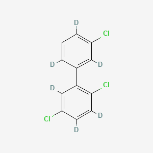 molecular formula C12H7Cl3 B13858223 2,3',5-Trichlorobiphenyl-2',3,4,4',6,6'-D6 