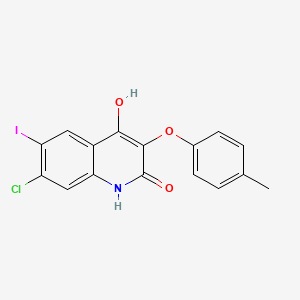 7-chloro-4-hydroxy-6-iodo-3-(4-methylphenoxy)-1H-quinolin-2-one