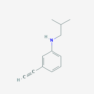 molecular formula C12H15N B1385830 3-ethynyl-N-(2-methylpropyl)aniline CAS No. 1019517-26-0