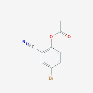 molecular formula C9H6BrNO2 B1385834 4-溴-2-氰基苯基乙酸酯 CAS No. 38873-07-3