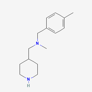 molecular formula C15H24N2 B1385835 Methyl[(4-methylphenyl)methyl][(piperidin-4-yl)methyl]amine CAS No. 1830871-65-2