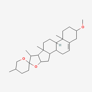 16-Methoxy-5',7,9,13-tetramethylspiro[5-oxapentacyclo[10.8.0.02,9.04,8.013,18]icos-18-ene-6,2'-oxane]