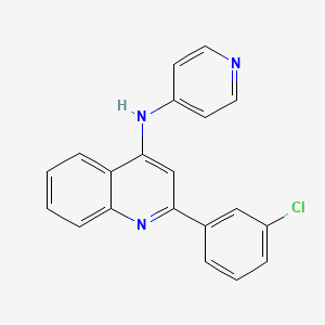 2-(3-chlorophenyl)-N-pyridin-4-ylquinolin-4-amine