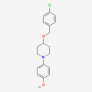 4-[4-[(4-Chlorophenyl)methoxy]piperidin-1-yl]phenol