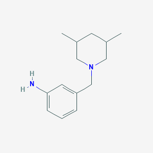 3-[(3,5-Dimethylpiperidin-1-YL)methyl]aniline