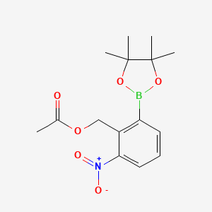 [2-Nitro-6-(4,4,5,5-tetramethyl-1,3,2-dioxaborolan-2-yl)phenyl]methyl acetate