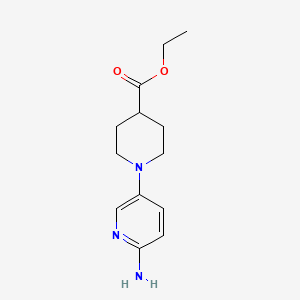 molecular formula C13H19N3O2 B1385847 1-(6-氨基吡啶-3-基)哌啶-4-羧酸乙酯 CAS No. 1018505-67-3