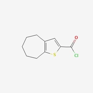 molecular formula C10H11ClOS B1385854 5,6,7,8-tetrahydro-4H-cyclohepta[b]thiophene-2-carbonyl chloride CAS No. 1042793-22-5