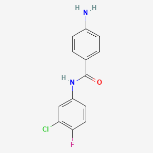 molecular formula C13H10ClFN2O B1385859 4-Amino-N-(3-chloro-4-fluorophenyl)benzamide CAS No. 1018244-55-7