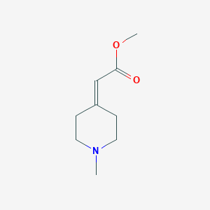 molecular formula C9H15NO2 B138586 Methyl 2-(1-methylpiperidin-4-ylidene)acetate CAS No. 154594-25-9