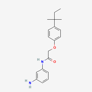 molecular formula C19H24N2O2 B1385860 N-(3-Aminophenyl)-2-[4-(tert-pentyl)phenoxy]-acetamide CAS No. 1020054-38-9