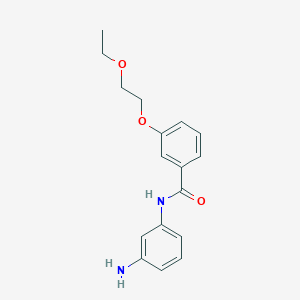 molecular formula C17H20N2O3 B1385861 N-(3-Aminophenyl)-3-(2-ethoxyethoxy)benzamide CAS No. 1020054-44-7