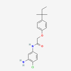 molecular formula C19H23ClN2O2 B1385864 N-(3-Amino-4-chlorophenyl)-2-[4-(tert-pentyl)-phenoxy]acetamide CAS No. 1020054-53-8